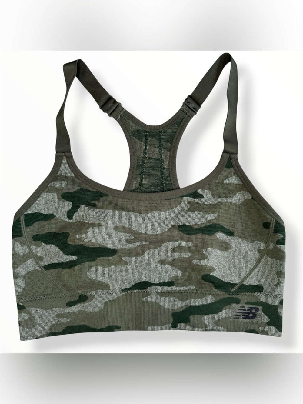New Balance Womens Medium Impact Sports Bra Camo Wireless Size Large